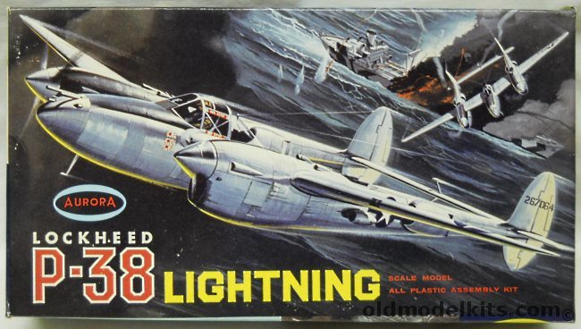 Aurora 1/84 P-38 Lightning - Texas Ranger Noseart, 498-50 plastic model kit